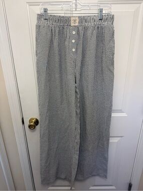 Sunkissed Coconut Blue Striped Boxer Pants Size XL Loungewear Comfy